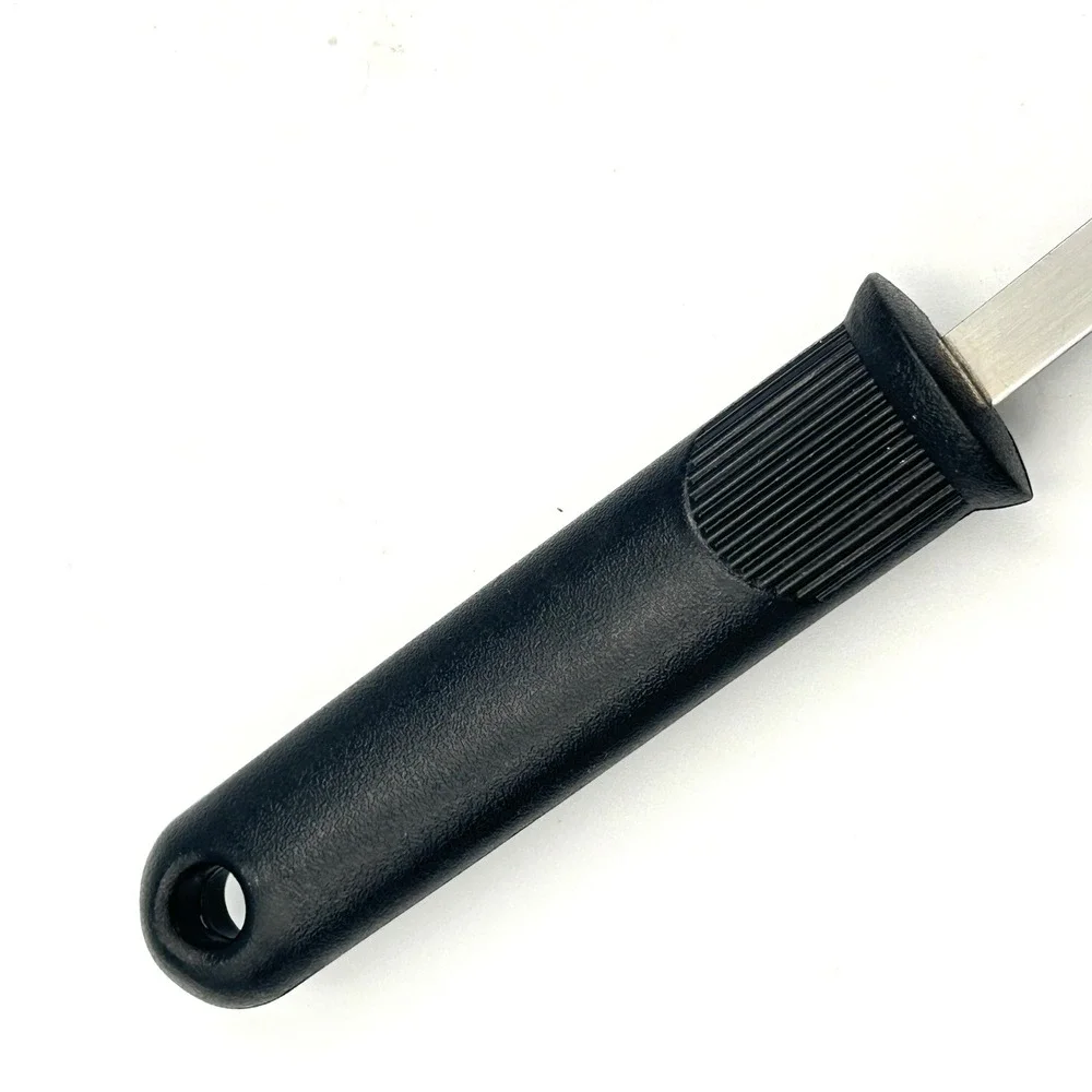 Vintage EKCO Slotted Serving Spoon Stainless Steel Black Handle 12